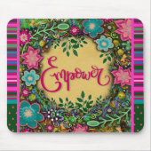 フローラおもしろい力モダンストライプの鼓動 マウスパッド (正面)