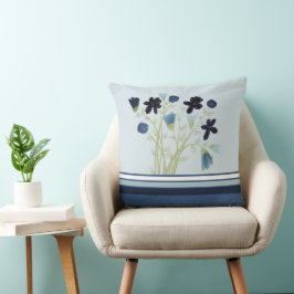 フローラおよびストライプリバーシブル クッション