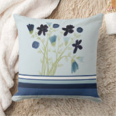 フローラおよびストライプリバーシブル クッション (ブランケット)