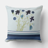 フローラおよびストライプリバーシブル クッション (正面)