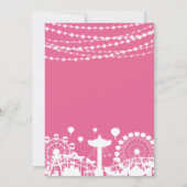 フローラおよびバルーンカーニバルフェスティバル誕生日 招待状 (裏面)