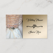 フローラおよび金ゴールドウェディングプランナー名刺 名刺 (正面)