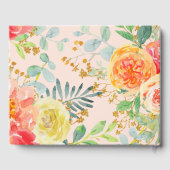 フローラおよび金ゴールドグリッターブライダルシャワー ゲストブック (裏面)