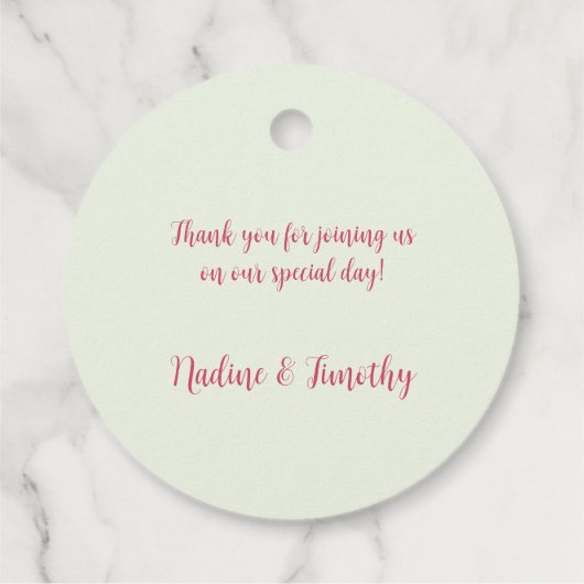 フローラお気に入りのフレーム写パーソナライズされた真 フェイバータグ (裏面)