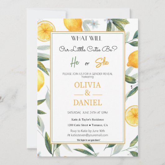 フローラお洒落かわいこちゃん性の表示 招待状 (正面)