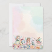 フローラお洒落イースターフェアリー誕生日招待状 招待状 (裏面)