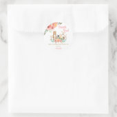 フローラお洒落ウッドランド動物お願い ラウンドシール (バッグ)