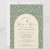 フローラお洒落ガーデンベビーイン開花シャワー 招待状 (正面)