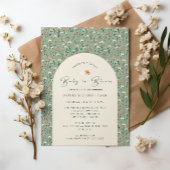 フローラお洒落ガーデンベビーイン開花シャワー 招待状