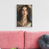 フローラお洒落クラウン付きリーダー キャンバスプリント (インサイチュ (リビング))