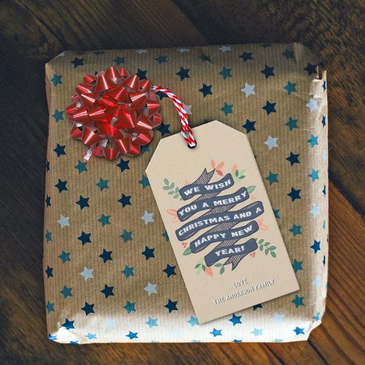 フローラお洒落クリスマスバナーホリデー ギフトタグ