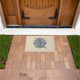 フローラお洒落クリスマスバナーホリデー ドアマット