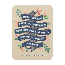 フローラお洒落クリスマスバナーホリデー マグネット