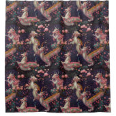 フローラお洒落ドラゴン シャワーカーテン (正面)