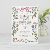 フローラお洒落ドードルバースデーパーティー招待状 (スタンド正面)