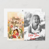 *~*フローラお洒落ハート母の日AP72写真 シーズンポストカード (正面/裏面)