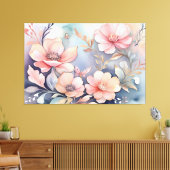 フローラお洒落バタフライアートエレガンス キャンバスプリント (インサイチュ (リビング))