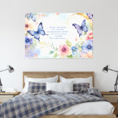 フローラお洒落バタフライアートタイムレス美しい キャンバスプリント (インサイチュ (寝室))