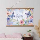 フローラお洒落バタフライアートタイムレス美しい 吊り下げ型タペストリー (寝室)