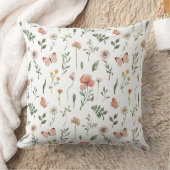 フローラお洒落バタフライソフトウォーターカラーガーデン クッション (ブランケット)