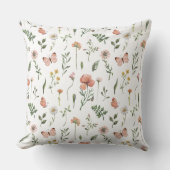 フローラお洒落バタフライソフトウォーターカラーガーデン クッション (正面)