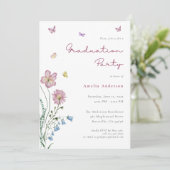 フローラお洒落バタフライ卒業パーティー写真 招待状 (スタンド正面)