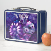 フローラお洒落バニーラバパーソナライズされたス メタルランチボックス (インサイチュ)