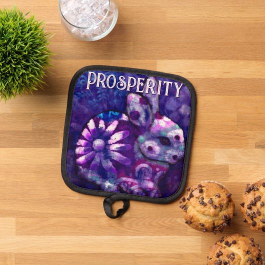 フローラお洒落バニーラバパーソナライズされたス 鍋敷き (トップダウン)