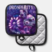 フローラお洒落バニーラバパーソナライズされたス 鍋敷き (正面/裏面)