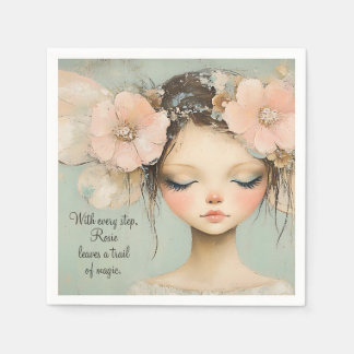 フローラお洒落フェアリーバタフライウイングカスタム スタンダードカクテルナプキン