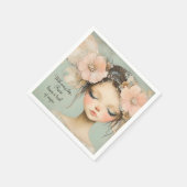 フローラお洒落フェアリーバタフライウイングカスタム スタンダードカクテルナプキン (角)