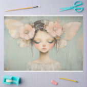 フローラお洒落フェアリー蝶の翼のデカップージ 薄葉紙 (クラフト)