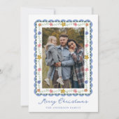 フローラお洒落フォークアートScallopedフレームフォト シーズンカード (正面)