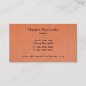 フローラお洒落フローリッシュビジネスカードコーラル 名刺 (裏面)