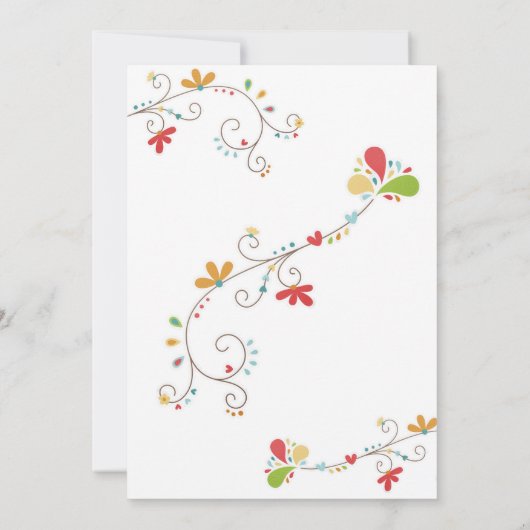 フローラお洒落ブライダルシャワー招待 招待状 (裏面)