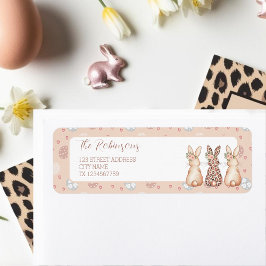 フローラお洒落ブンニースイースター差出人住所 ラベル