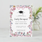 フローラお洒落ボウ卒業写真の背面 招待状 (スタンド正面)