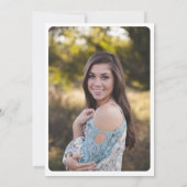 フローラお洒落ボウ卒業写真の背面 招待状 (裏面)