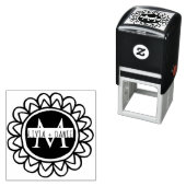 フローラお洒落モノグラム差出人住所 セルフインキングスタンプ (インサイチュ)