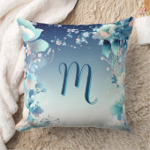 フローラお洒落モノグラム クッション (ブランケット)