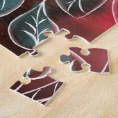 フローラお洒落ヤギ農園パーソナライズされた動物 ジグソーパズル (側面)