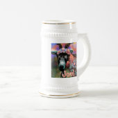 フローラお洒落ヤギ農園パーソナライズされた動物 ビールジョッキ (正面右)