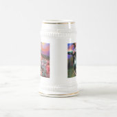 フローラお洒落ヤギ農園パーソナライズされた動物 ビールジョッキ (中央)