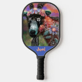 フローラお洒落ヤギ農園パーソナライズされた動物 ピックルボールラケット (裏面)