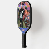 フローラお洒落ヤギ農園パーソナライズされた動物 ピックルボールラケット (左)