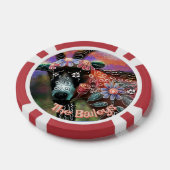 フローラお洒落ヤギ農園パーソナライズされた動物 ポーカーチップ (シングル)