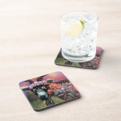 フローラお洒落ヤギ農場動物フローラ桃 コースター (右側)