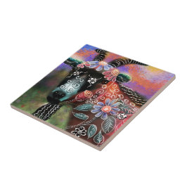 フローラお洒落ヤギ農場動物フローラ桃 タイル