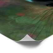 フローラお洒落ヤギ農場動物フローラ桃 ポスター (角)