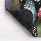 フローラお洒落ヤギ農場動物フローラ桃 マウスパッド (コーナー)